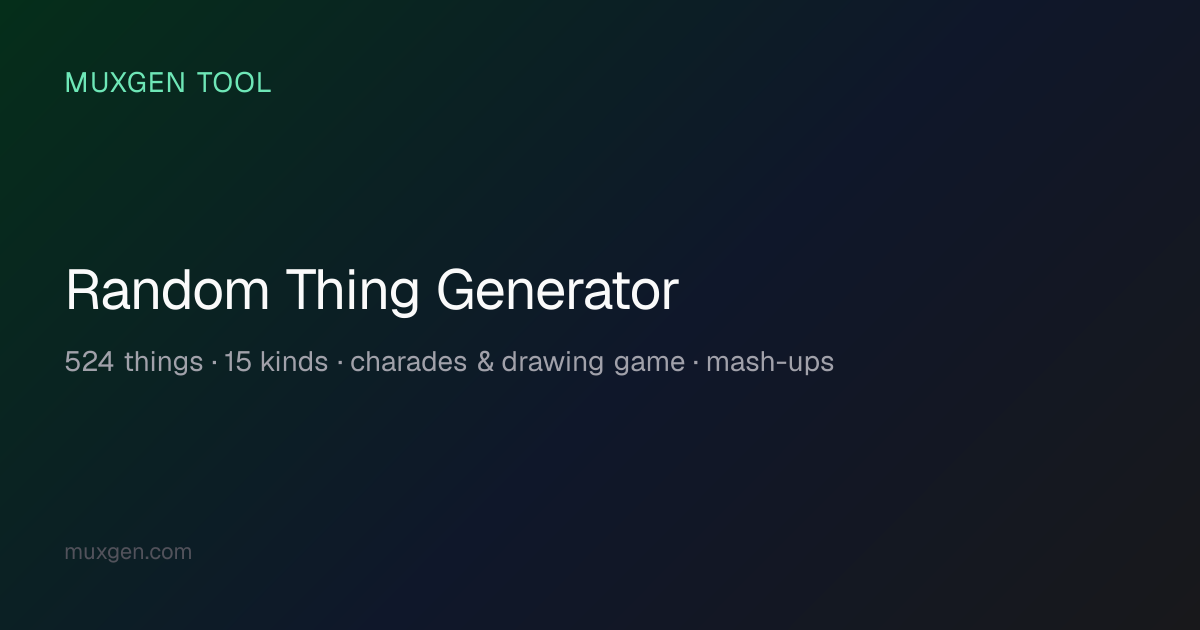 Random Thing Generator — Home, Office, Outdoor & Creative Picks by ...